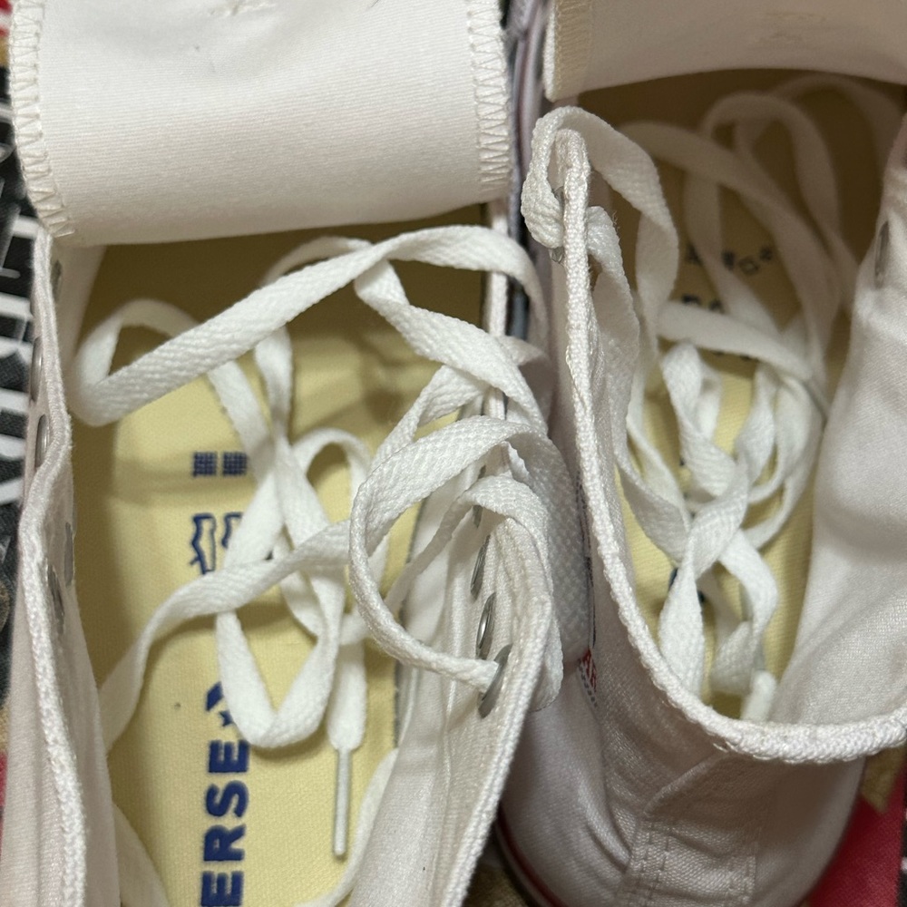 Converse White Canvas High-Tops - Picture 7 of 16